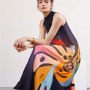 FARM Rio Colorful Abstract Maxi Dress (Anthropologie)